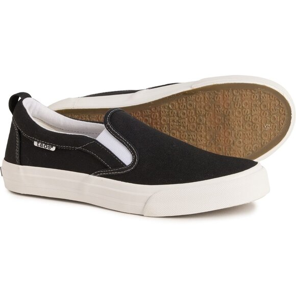 NEW TAOS Rubber Soul Slip-On Canvas Sneakers in black For Women 1125 3s2 - Picture 2 of 6